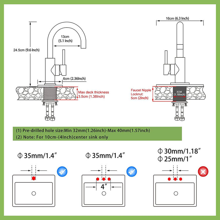Bathroom Sink Faucet Hole Size Semis Online